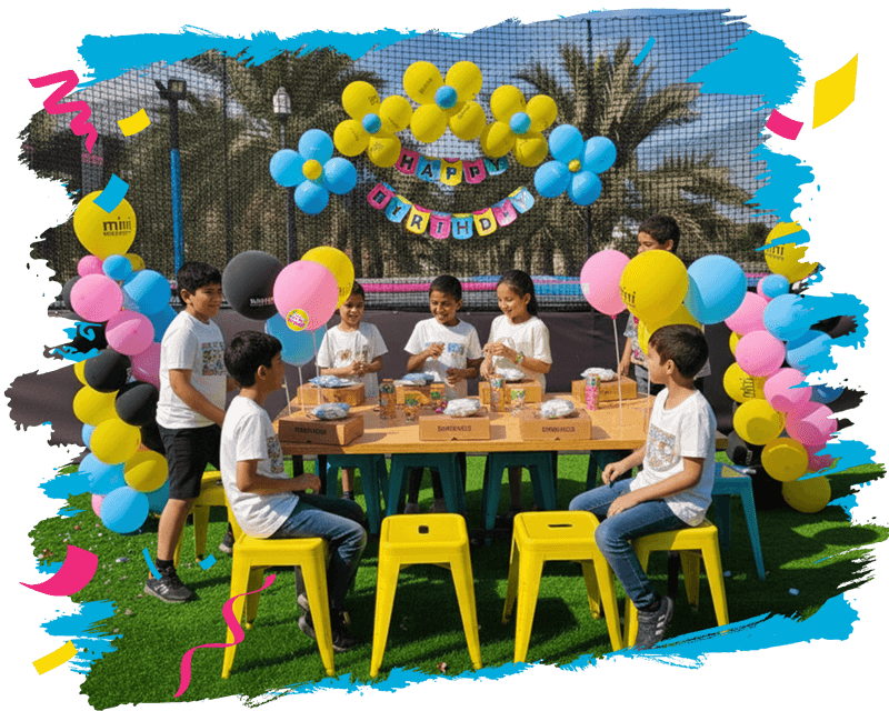 BOUNCE and miniBOUNCE Outdoor Birthday Party in Abu Dhabi